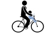 Cykelbarnstolen kan fästas och tas loss från cykeln på nolltid med hjälp av universalsnabbfästet som passar både vanliga ramar och A-head-styrstammar