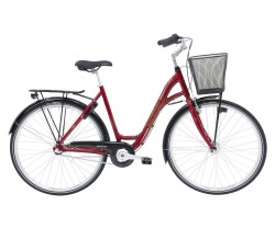 Naisten pyörä Winther Shopping Alu 3-vaihteinen punainen