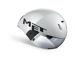 Pyöräilykypärä MET Racer Codatronca valkoinen/hopea