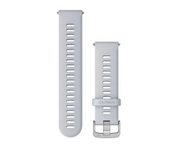 Ranneke Garmin I Silikon Pikakiinnike valkoinen/Silver 22 mm