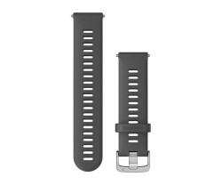 Ranneke Garmin I Silikon Pikakiinnike harmaa/Silver 22 mm