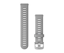 Ranneke Garmin Silikon Pikakiinnike puuterinharmaa/Silver 18 mm