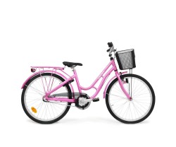 Lasten pyörä Kronan F24 3-vaihteinen 24" vaaleanpunainen