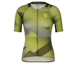 Pyöräilypaita Scott Naisten RC Premium Climber SS kuusenvihreä/katkeran keltainen