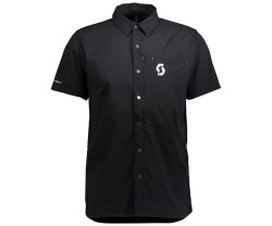 Vapaa-ajan paita Scott Button FT s/sl musta/harmaa